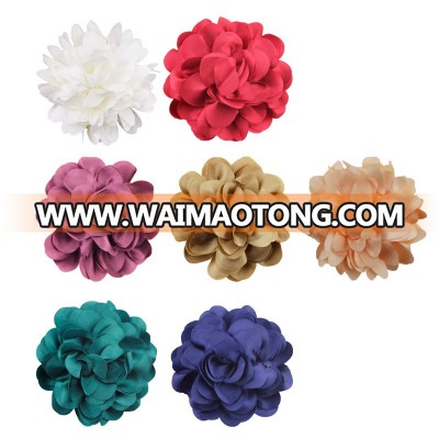 7Colors 4 inch fashion hair clip hair band fabric flower for women hair accessories